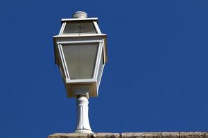 Lantern to illuminate the city street at night. photo