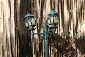 Lantern to illuminate the city street at night. photo