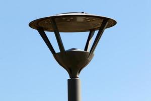 Lantern to illuminate the city street at night. photo