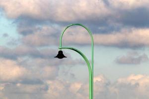 Lantern to illuminate the city street at night. photo