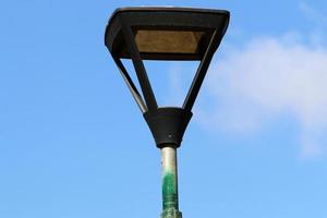 Lantern to illuminate the city street at night. photo