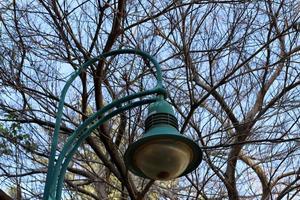 Lantern to illuminate the city street at night. photo