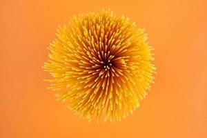 Bunch of pasta, top view, above. photo