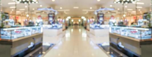 Abstract blur modern shopping mall interior background photo