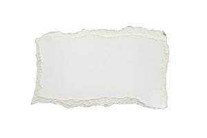 White ripped paper torn edges strips isolated on white background photo