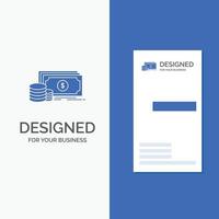 Business Logo for Finance. investment. payment. Money. dollar. Vertical Blue Business .Visiting Card template. vector