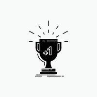 award. trophy. win. prize. first Glyph Icon. Vector isolated illustration