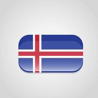 Iceland Flag Design Vector