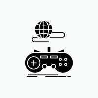 Game. gaming. internet. multiplayer. online Glyph Icon. Vector isolated illustration