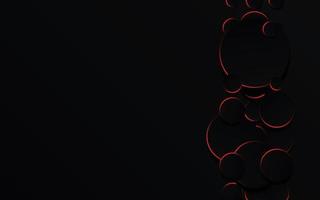 Abstract Red Circle on black background technology vector