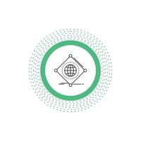 IOT. internet. things. of. global Line Icon. Vector isolated illustration
