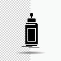 feeder. bottle. child. baby. milk Glyph Icon on Transparent Background. Black Icon vector