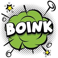boink Comic bright template with speech bubbles on colorful frames vector