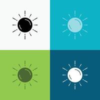 sun. space. planet. astronomy. weather Icon Over Various Background. glyph style design. designed for web and app. Eps 10 vector illustration