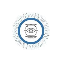 visualize. conception. monitoring. monitoring. vision Line Icon. Vector isolated illustration