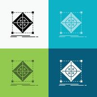 Architecture. cluster. grid. model. preparation Icon Over Various Background. glyph style design. designed for web and app. Eps 10 vector illustration