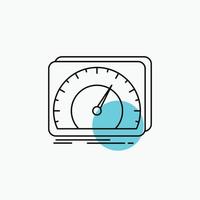 dashboard. device. speed. test. internet Line Icon vector