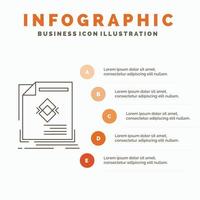 ad. advertisement. leaflet. magazine. page Infographics Template for Website and Presentation. Line Gray icon with Orange infographic style vector illustration