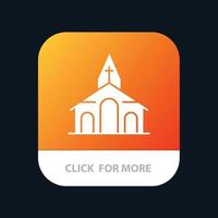 Building Christmas Church Spring Mobile App Button Android and IOS Glyph Version vector