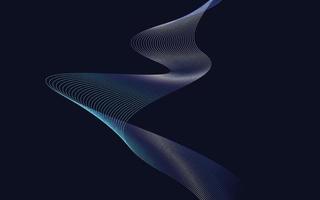 Wave with shadow. Abstract Blue Gradient lines on a background vector