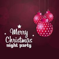Merry Christmas card with creative design and red background vector
