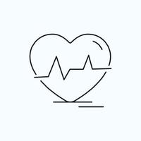 electrocardiograma corazón. latido del corazón. legumbres. golpear el icono plano. signo y símbolos verdes y amarillos para el sitio web y la aplicación móvil. ilustración vectorial vector