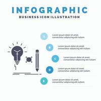 Idea. insight. key. lamp. lightbulb Infographics Template for Website and Presentation. GLyph Gray icon with Blue infographic style vector illustration.