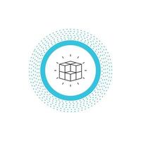 box. labyrinth. puzzle. solution. cube Line Icon. Vector isolated illustration