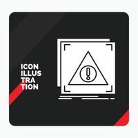 Red and Black Creative presentation Background for Error. Application. Denied. server. alert Glyph Icon vector