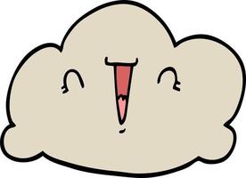 doodle character cartoon cloud vector