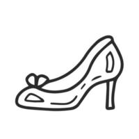 Women's shoe doodle vector