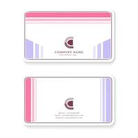 modern business card templates in soft blue and pink vector