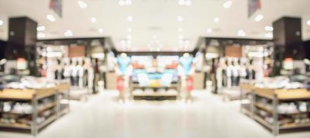 boutique de ropa borrosa abstracta mostrar interior del fondo del centro comercial foto