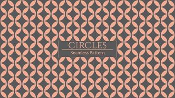 Geometric seamless pattern with round and rhombus textures. Dark gray and light brown minimalist background. vector
