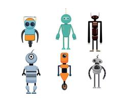 fantástica colección de robots vector