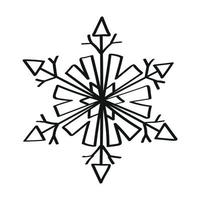 Snowflake Illustratio in Art Ink Style vector