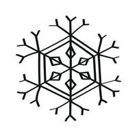 Snowflake Illustratio in Art Ink Style vector