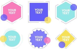 geometrical label templates vector