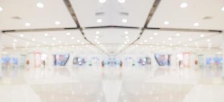 Abstract blur modern shopping mall interior background photo