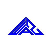 diseño creativo del logotipo de la letra waz con gráfico vectorial, logotipo simple y moderno de waz en forma de triángulo. vector