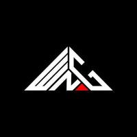 WNG letter logo creative design with vector graphic, WNG simple and modern logo in triangle shape.
