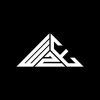 diseño creativo del logotipo de letra wze con gráfico vectorial, logotipo simple y moderno de wze en forma de triángulo. vector