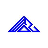 diseño creativo del logotipo de la letra wdz con gráfico vectorial, logotipo simple y moderno de wdz en forma de triángulo. vector
