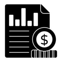 un diseño de icono de informe financiero vector