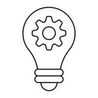 A flat design icon of idea generation vector
