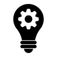 A flat design icon of idea generation vector