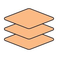 Modifiable Vector icon of layers