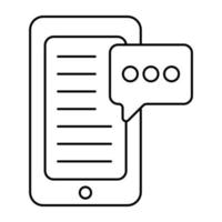 Perfect design icon of mobile chat vector