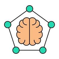 Trendy vector design of brain