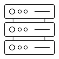 An icon design of data server rack vector